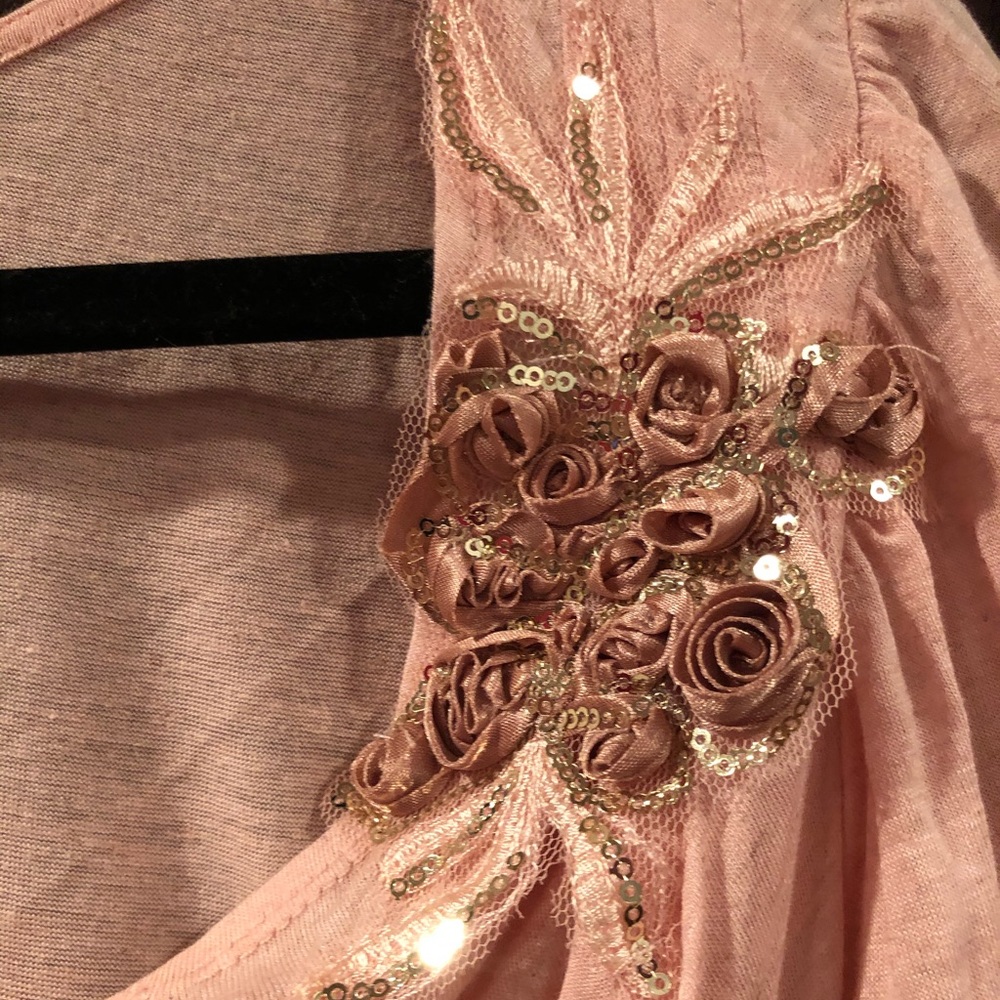 Intricate pink top